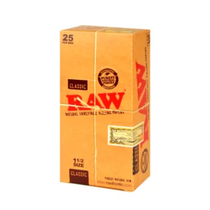Raw - Classic - 1 1/2 PACK OF 25 - 32 Leaves Per Pack