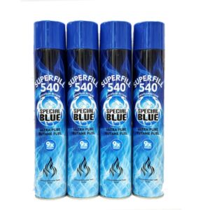 Special Blue - Superfill 540 - Ultra Pure Butane Fuel - 4 Pack