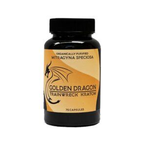 Golden Dragon TrainWreck Kratom Organically Purified 75 Capsules