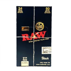 RAW Black edition 1.25 classic 50 leaves 24 packs per box
