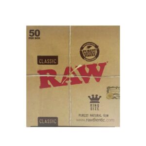 RAW Classic King Size Purest Natural Gum - 50 Per Box