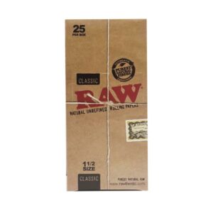 RAW Classic Rolling Papers - 1.25 size - 25 Per Box