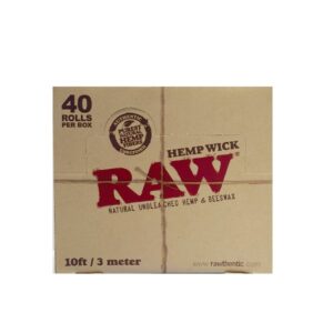 RAW HEMP WICK - 10 FT - 3 METERS - 40 ROLLS PER BOX