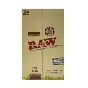 Raw Organic Hemp 1.25 Size Natural Unrefined Hemp Rolling Papers - 24 Per Box