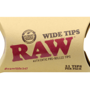 RAW Pre Rolled Wide Tips 20 Per Pack