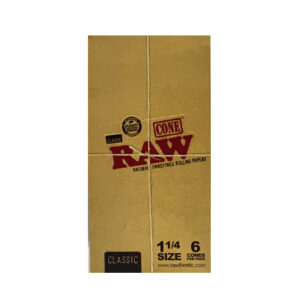 Classic Raw Rolling Papers 1.25 6 Cones Per Pack