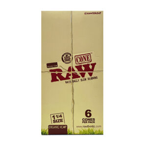 Organic Hemp 1.25 Raw 6 Cones Per Pack