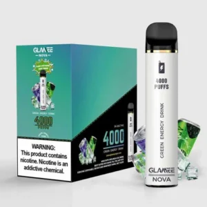 Glamee Nova Disposable Vape Device - Green Energy Drink