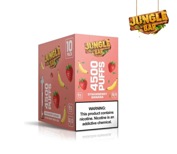 Jungle Bar Disposable Vape 4500 PUFFS Strawberry Banana