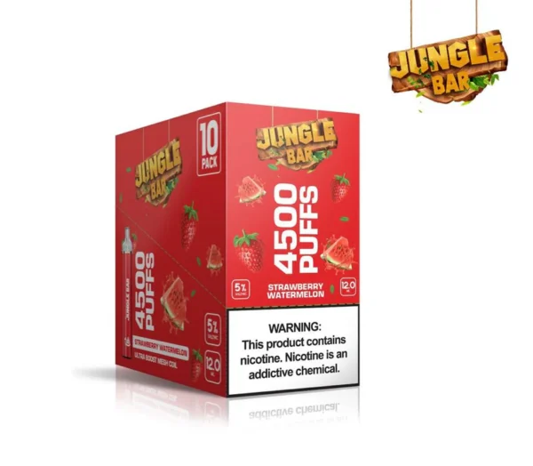 Jungle Bar Disposable Vape 4500 PUFFS Strawberry Watermelon