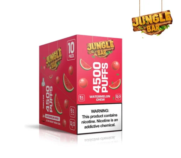 Jungle Bar Disposable Vape 4500 PUFFS Watermelon Chew