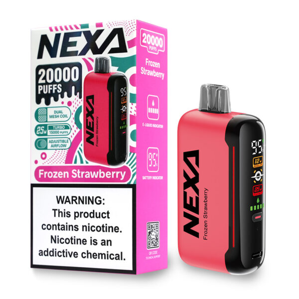 NEXA N20000 20ML 20000 PUFFS DISPOSABLE VAPE FROZEN STRAWBERRY