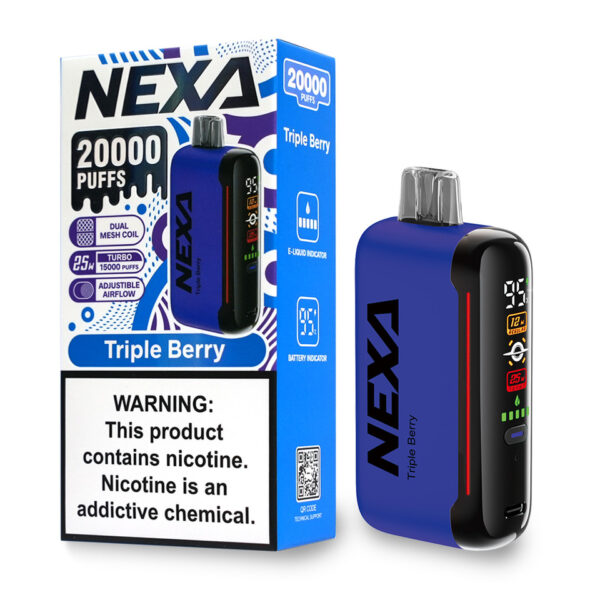 NEXA N20000 20ML 20000 PUFFS DISPOSABLE VAPE TRIPLE BERRY