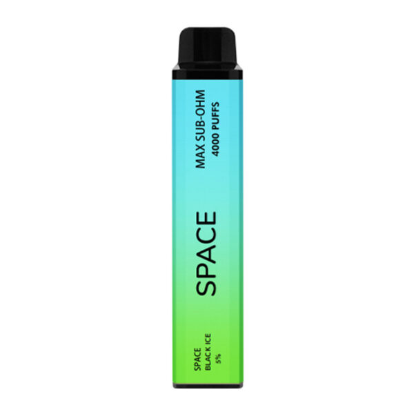 Space Max Sub-Ohm 10mL Disposable Vape (5%, 4000 Puffs) Black Ice